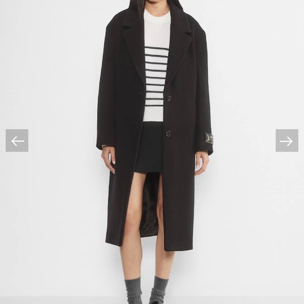 Wilfred Virgin Wool Black Long Coat